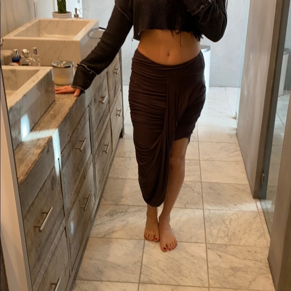Free People Charcoal Grey High-Low Skirt